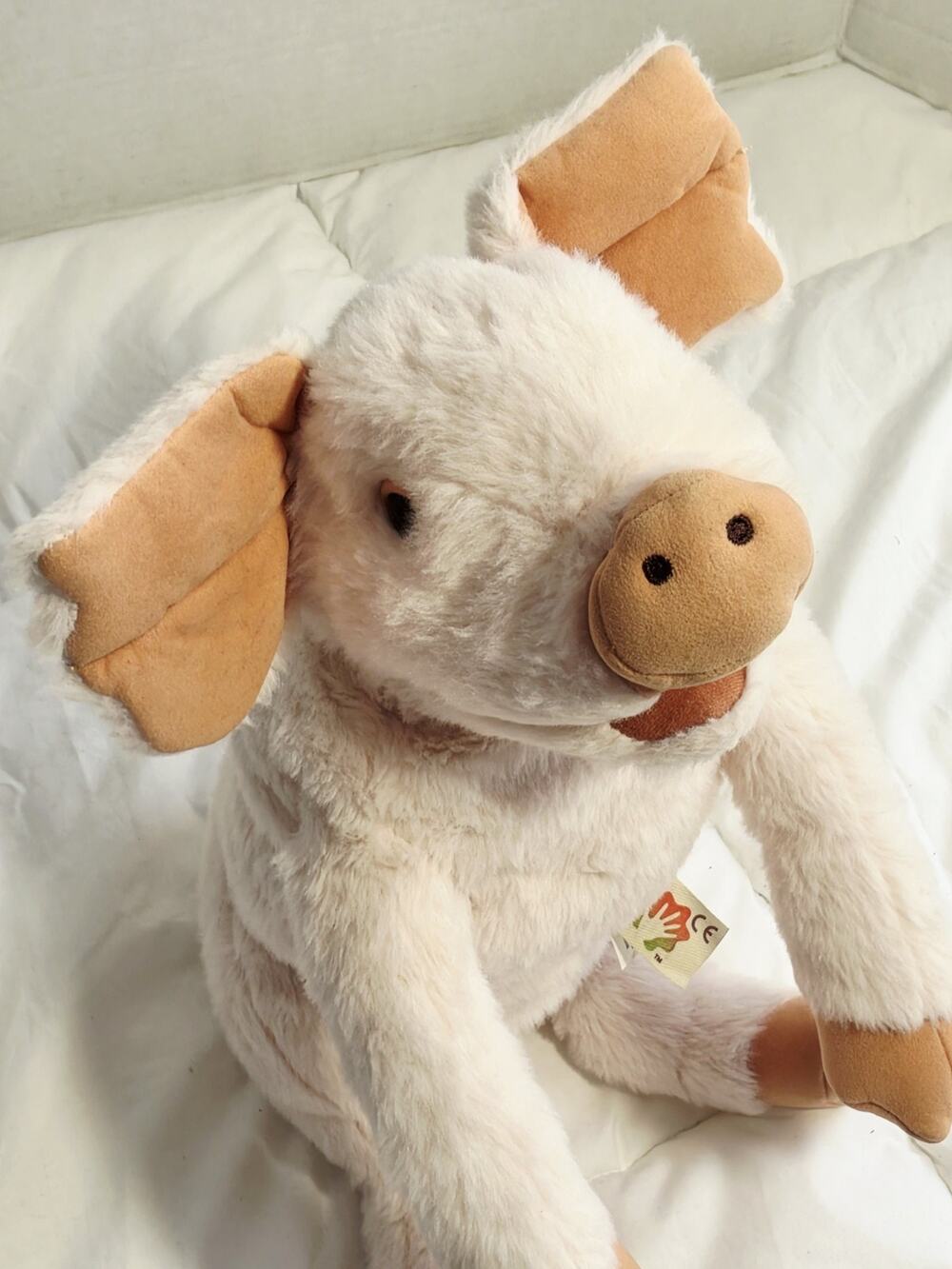 Folkmanis Piglet Baby Pig Plush 15" Realistic Pink Hand Puppet Stuffed Retired